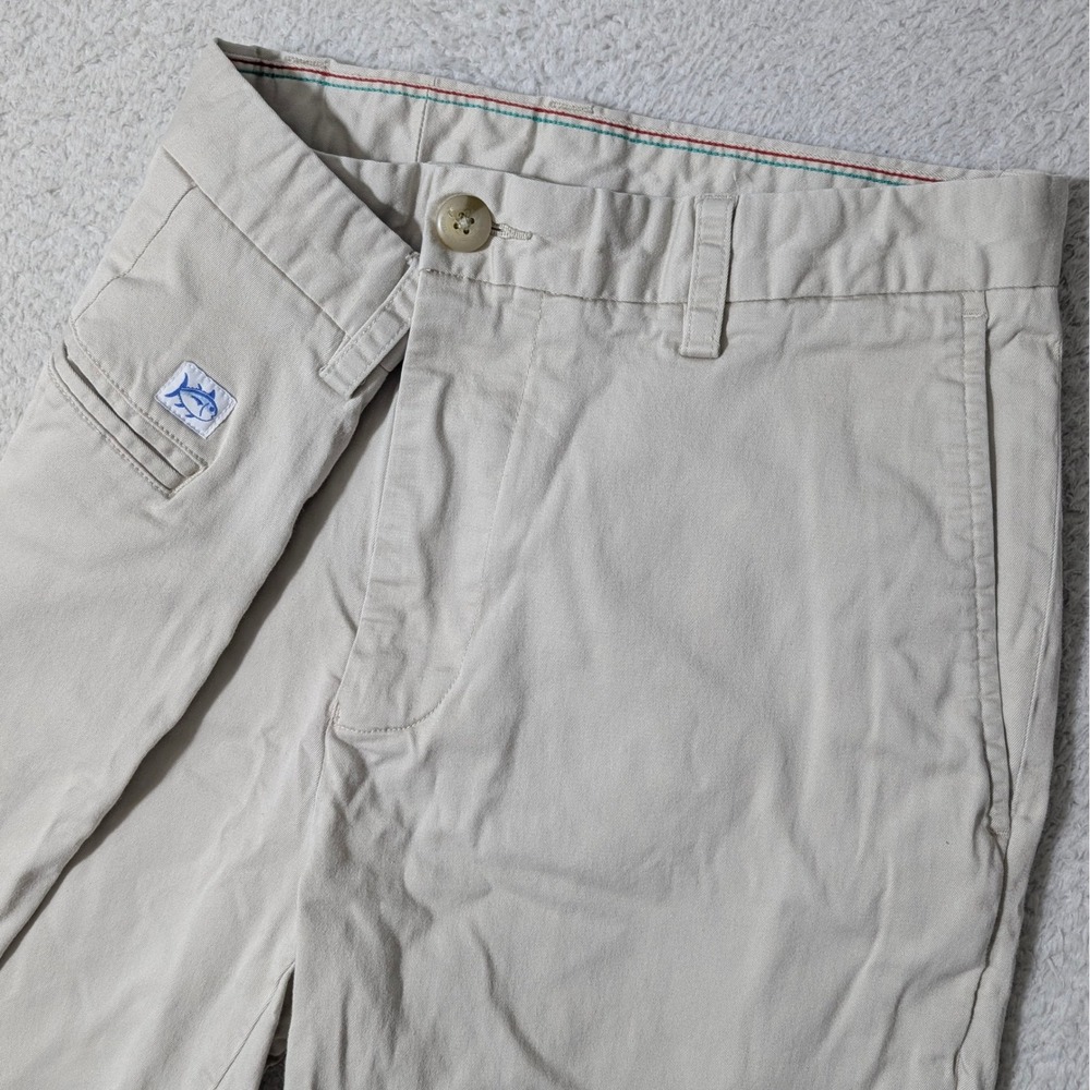 Southern Tide Pants Mens 33/30 Beige Stretch Chino Flat Front Skipjack